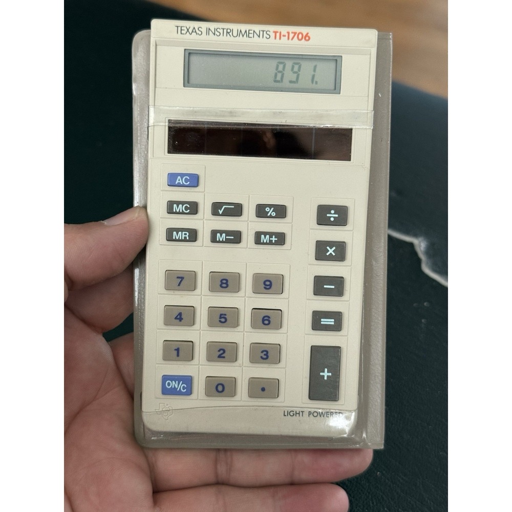 Vintage 1983 Texas Instruments TI-1706 Calculator Light Powered